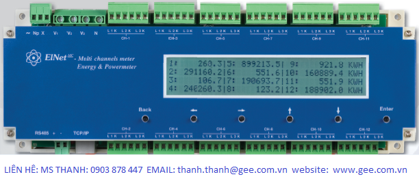 Elnet LTC Power Factor Controller 16 Step Network TCP-RS485  www.gee.com.vn   1 .png